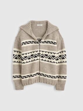 Madewell Fair Isle Zip Cardigan Sweater